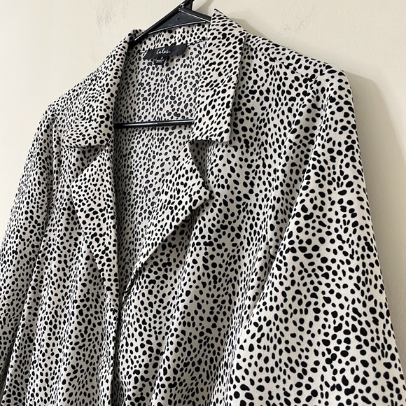 Lulus Always Lovely Ivory And Black Print Long Sleeve Bodysuit Size Small - Picture 6 of 14